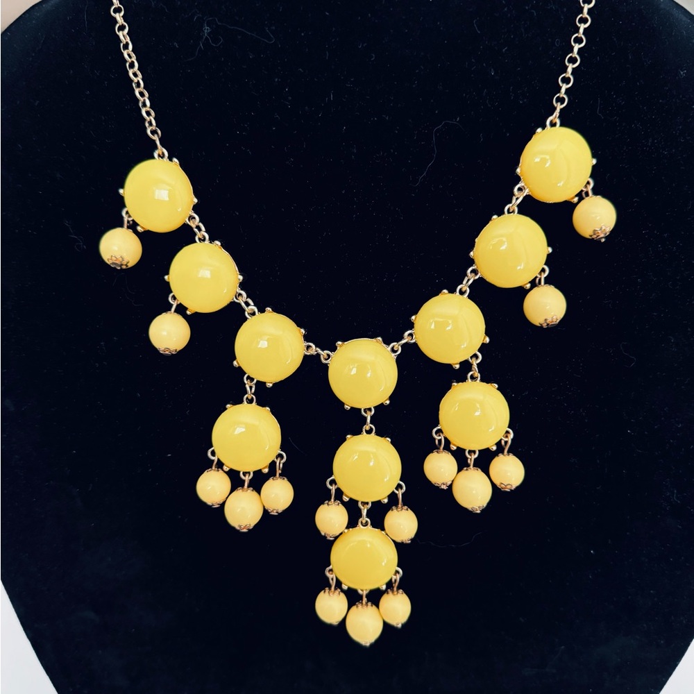 Yellow glass stone Necklace